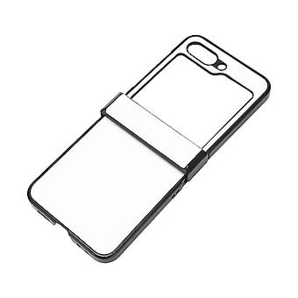Litchimönstrat Mobiltelefonfodral i Syntetiskt Läder Vikbar Skärm Mobiltelefon Skyddsfodral för Galaxy Z Flip 5 Fodral Vit