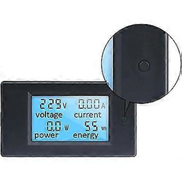 Digital Voltmeter Ammeter AC 80~260v 100A CT Spänning Ström Effekt Energimätare Testare Panel, Volt Amp Watt Mätare LCD Display (1st, Svart)
