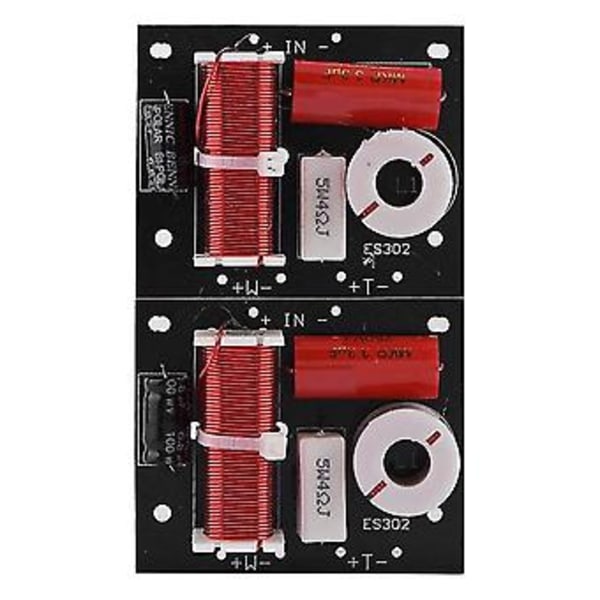2st 400w Ser Frekvensdelare 2-vägs 2 Hi-fi Ljudhylla Över Filter Bas och Diskant