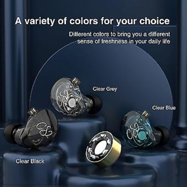 Cs2 HiFi Trådbundna Hörlurar In-ear 1dd Dynamisk Hifi Subwoofer Hörlurar Löpning Brusreducerande Hörlurar Svart