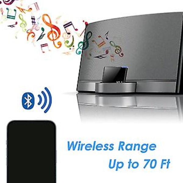 I-wave 30 Pin Bluetooth 5.1 Audio Receiver Musik Mini Trådløs Adapter Til 30pin Analog Højttaler