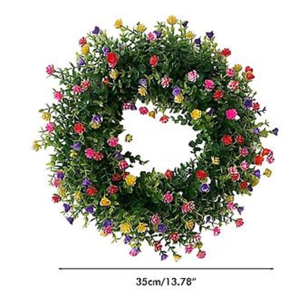 Färgglad Vår Sommarkrans, Färgglad Vår Sommarkrans Heminredning Färgglad Cottage Krans Världsklassdesign
