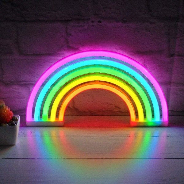 Rainbow Led Neon Vägglampa för barnrum