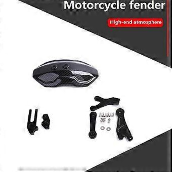 Motorcykel Bakre Hjul Stänkskärm Kolfiber Stänkskydd med Fäste för Däck Under 14 Tum, MF060-B