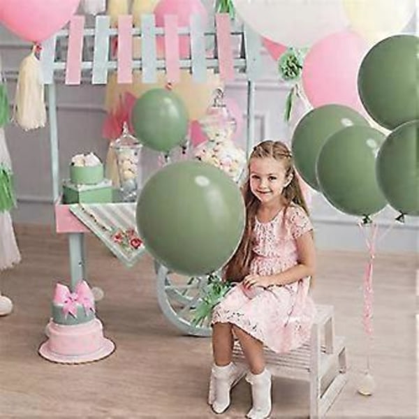 Grön Ballong Båge Kit Födelsedagsdekoration Bröllopsballong Bakgrundsdekoration