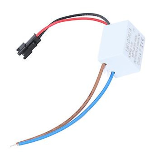 500mA 1X3W LED Driver Strømforsyning Driver Connector LED Lampe Transformer Input AC95‑265V Output 2‑4VDC