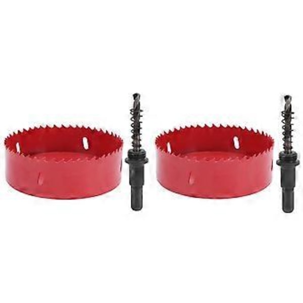 2 Sæt Bi-metal Hulsav Skæresæt til Aluminiumsplade PVC Jernplade Hulåbner 120165mm(95mm )