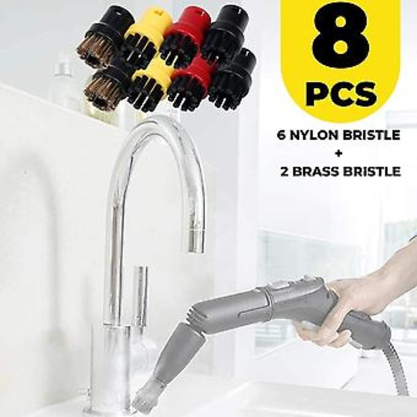 8 kpl Nylon + lankaharja, puhdistussuuttimet malleille Sc1 Sc2 Sc3 Sc4 Sc5 Sc7 Ctk1 Cleane