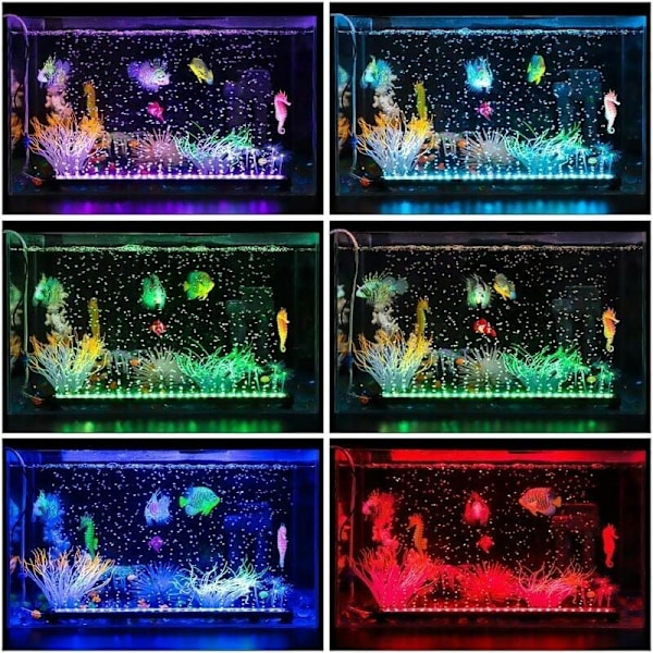 LED Aquarium Bubble Light, Diving Bubble Light, IP68 Waterproof Diving Tube, with Remote Control, Aquarium Decorative Lighting, 30cm