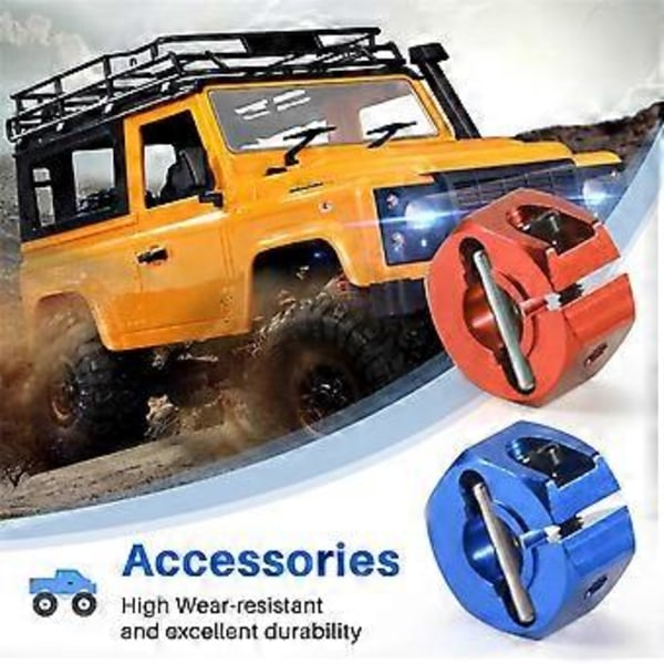 4 st Aluminium 6mm Tjocklek Hjul Hex 12mm Drivnav med Stift Skruvar för RC Bil Crawler Lastbilar Slash