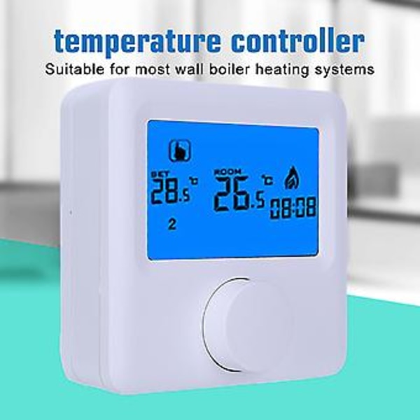 Digital LCD RF Trådlös Värmetermostat Temperaturregulator för Elektriskt Värmesystem