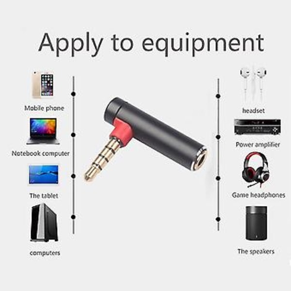 5 stk. 3,5 mm L S O Adapter 3,5 til Fe 90 De O Konverter Adapter