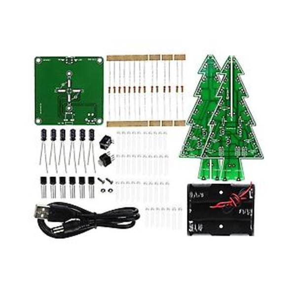 DIY Juletrær Loddeprosjekt, 3D Juletrær LED Kits DIY Elektronisk Kit Lodding Som