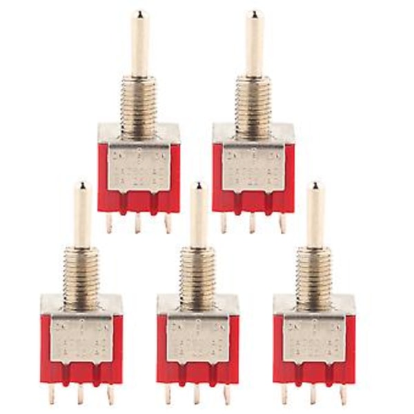 5 stk. MTS-303 Mini Toggle Switch 3PDT 9 Pin 3 Position On OFF on