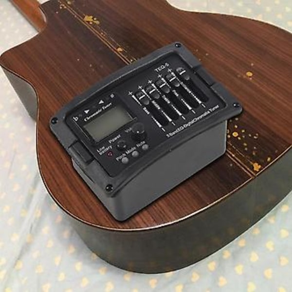 5-bånds akustisk gitar preamp EQ equalizer klassisk akustisk gitarforsterker digital blend tuner