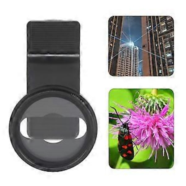 Mobiltelefon Linse 4/6/8 Punkts Stjernefilter Sæt med 37MM Telefonklips til iPhone/Xiaomi