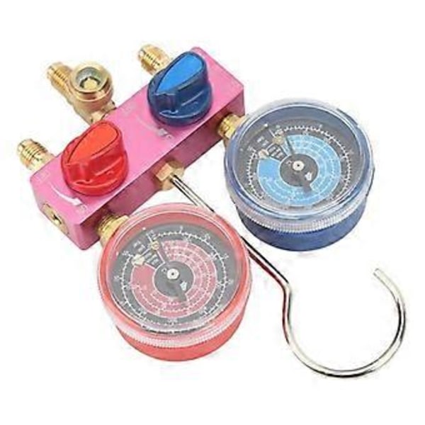 -M02 Kølemiddel Diagnostisk Manifold Måler G1/4 Tilstand Manometer Trykmåler Køleværktøj til R22/32/R410A