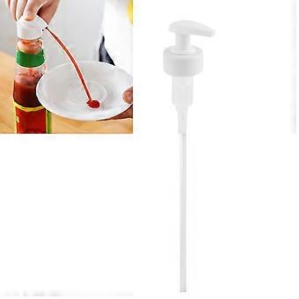 Gallonan pumppuannostelija Maustepullon pumppuannostelija Muoviset keittiötarvikkeet kotitalouskäyttöön Valkoinen Kaliiperi 2,9 cm / 1,1 tuumaa