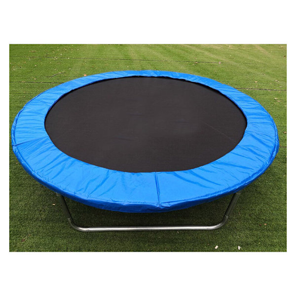 Trampolin Hoppmatta Stor Skyddande Pad Skyddande Överdrag Svampsdyna Fjäderdyna Anti-Kollision Fjäderöverdrag Ringkant(Blå Diameter