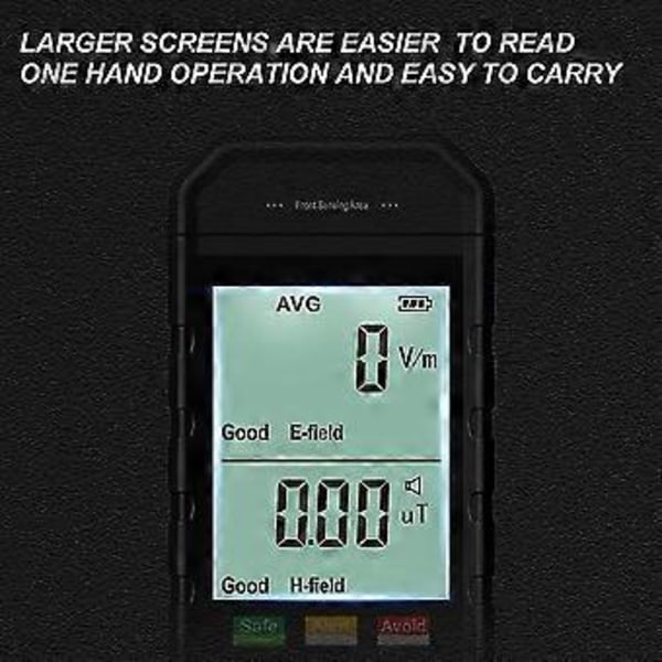 Nukleær Strålingsdetektor LCD Digital Skjerm Geiger Teller Strålingsdetektor Bærbar Elektromagnetisk Strålingstester Med 3 Fargelamper For Emf I