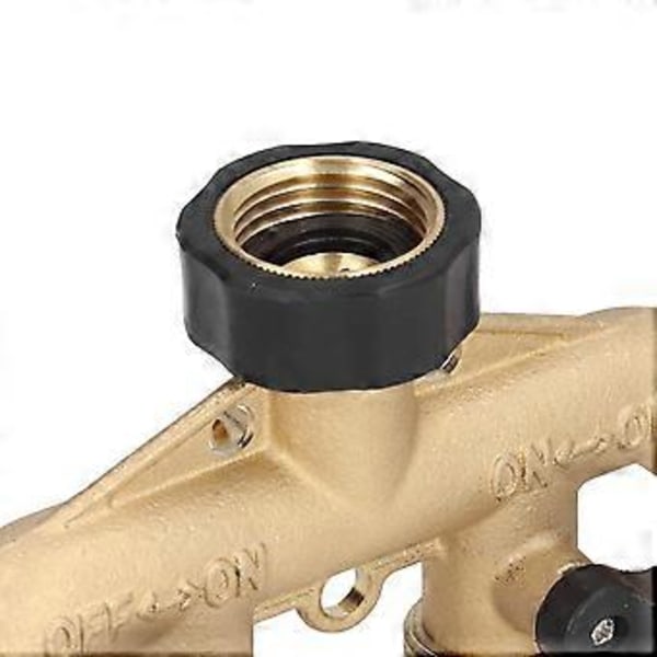 3/4in Vandhane Manifold Splitter 4 Vejs Messingrør Split Connector Haveslange Fordeler EU Standard