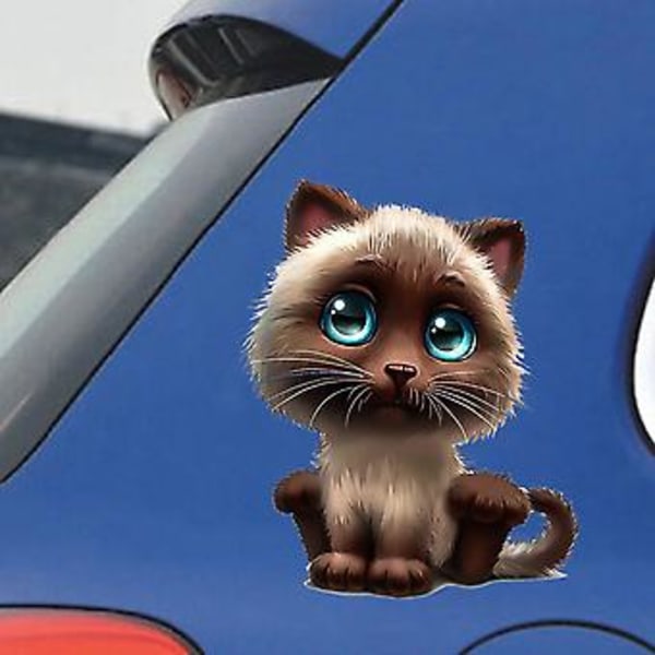 15*18CM Auto 3D Stereo Anime Hauska Persoonallisuus Kissan Tarra Auton Muotoilutarra