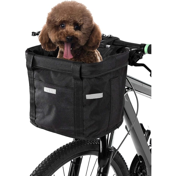 Irrotettava vedenpitävä polkupyöräkorin etulaukku lemmikkieläinten kuljettamiseen ja pyörän säilytykseen