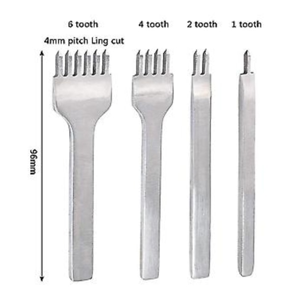Nyöritystyökalusetti DIY-askarteluun 4 mm rei'illä 1/2/4/6 per