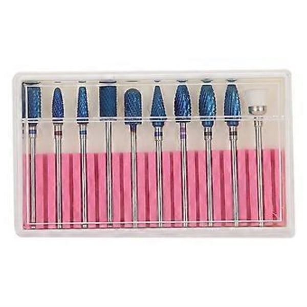 10 st Nagel Sliphuvud Nagelborr Set Nagelpolerare Tillbehör Manikyr Verktygssats