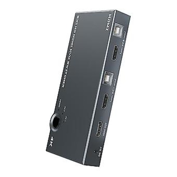 4k Kvm -kytkin Hdmi-yhteensopiva 2 sisään 1 ulos, 4k 60hz Usb-keskitinjakaja