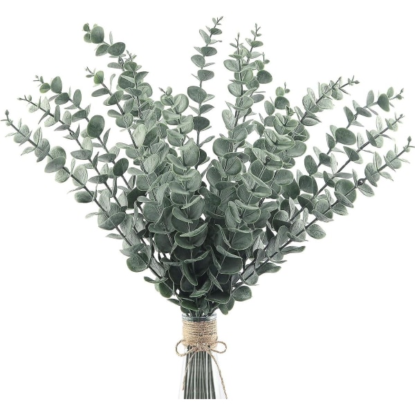 Kunstige 20 stk. Eukalyptusblade Stængler Spray Falske Planter Indendørs Eukalyptus Grene Kunstig Greenery Falske Planter Til Bondehus Bat