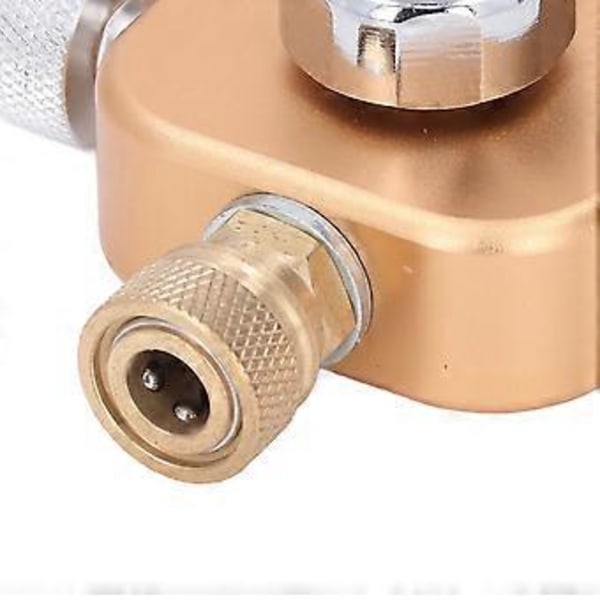 DIN Ventil Scuba Adapter Aluminiumlegering Dykketank Påfyllingsadapter med 40MPa Trykkmåler for Standard K J H Ventiler