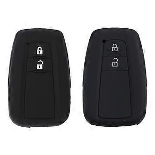 2 Knappar Silikon Bil Nyckel Fob Fodral Skydd Hållare För Chr C-hr 2017 Priu