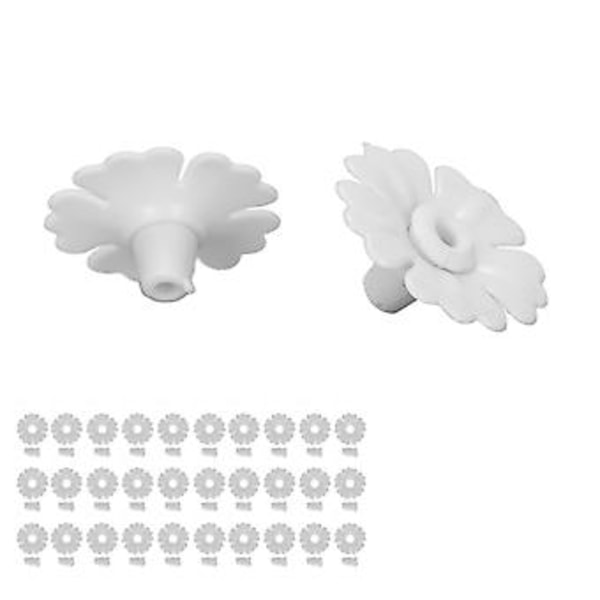 30-pack Kolibrimatare Blommor Hängande Fågelmatningsportar Ersättningsdelar Trädgårdstillbehör Vit