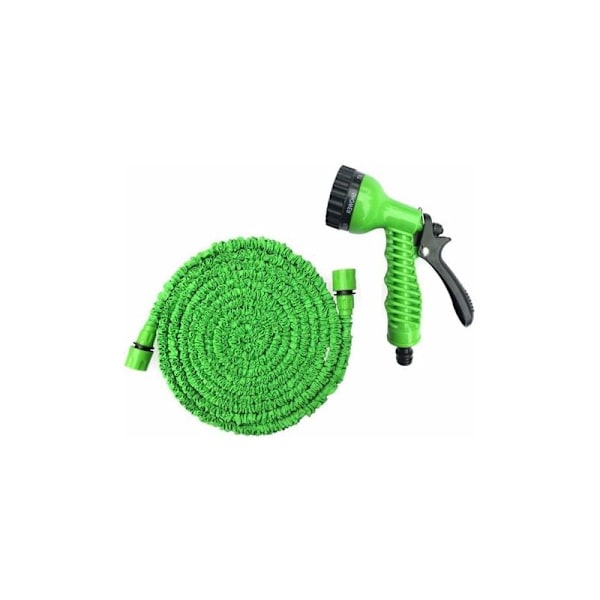 Outdoor Garden Hoses 25ft Expandable Garden Hose Flexible Lawn Hose with Connector for Car Washing Garden Watering green