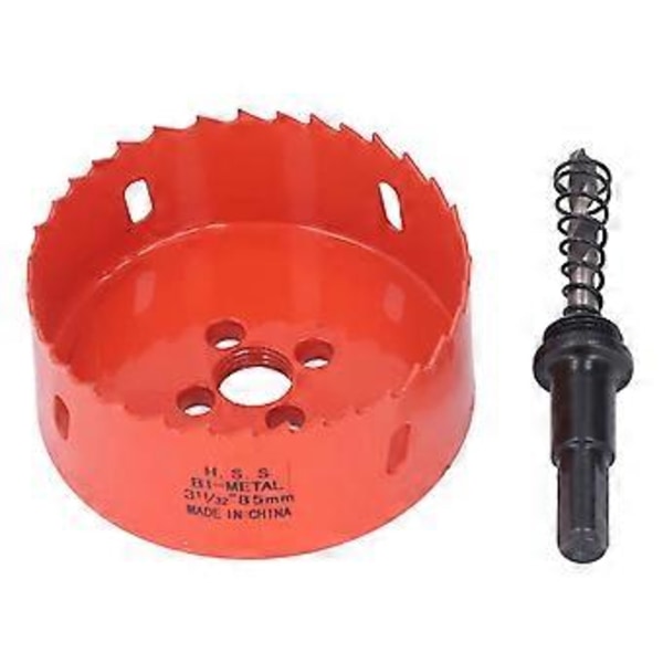 Reikäsaha Bimetalli HSS Teräpora Terä Leikkuutyökalu Puulle PVC 85mm / 3.35in