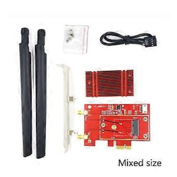 NGFF-M.2 Trådløst Wifi Kort Konverter til PCI-E 1X 4X 8X 16X Desktop Bluetooth-kompatibel Konverter til AX200 9260ac 8260ac