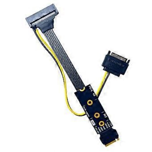 Hopeapinnoitettu M.2 NVME - U.2 U.3 SSD-sovitin PCI-E 4.0 GEN4 Nopea Riser-jatkokaapeli (C)