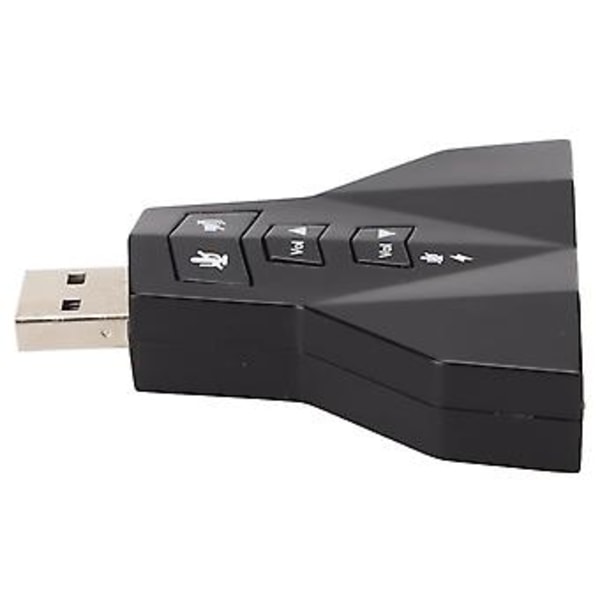 USB Ljudkort Virtuellt 7.1 Kanal Extern Stereo Ljudadapter för PS4 Laptop Dator Hörlurar