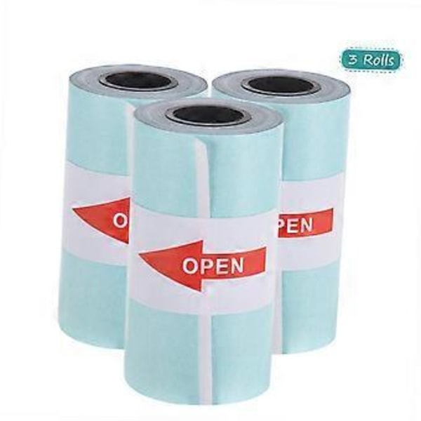 Utskrivbart klistremerkepapirrull Direkte termisk papir med selvklebende 57*30mm (2.17*1.18in) for PeriPage A6 lomme termisk skriver for PAPERANG P1/P2 Mi