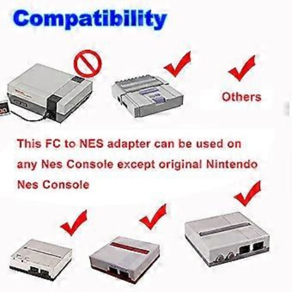 Adapter til FC 60 Pin til 72 Pin Spillekonsolsystemer, erstatning for NES konsolsystemkonverter