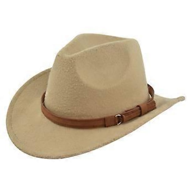 Klassisk cowboyhat retro jazzhat national stil uld top hat messing filthat retro imitation fårehat cowboyhat
