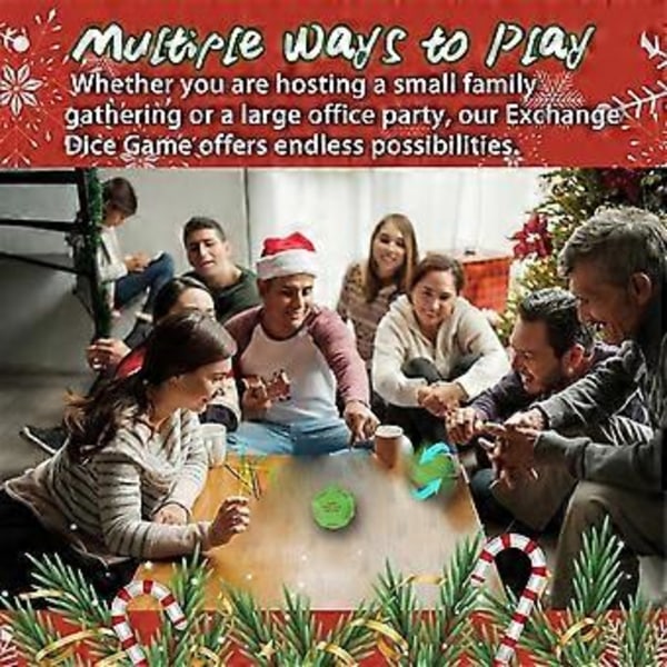 2 ST Santa Byt Gåvobytar Tärning Jul Firande Familje Leksak Daglig Heminredning Hantverk Dekorativa Tärningar