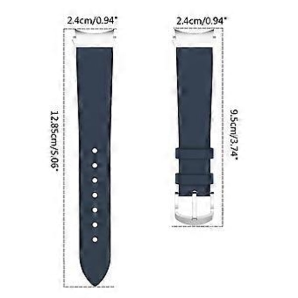 Læder Urrem Hurtig Udskiftningsrem til -Galaxy Watch 4 Buet Armbånd