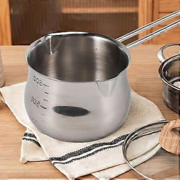 Non-stick Mjölkkanna Smör Smält Värmekanna Liten Kastrull Ostkanna med Hällpipar