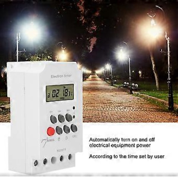 Digitaalinen ajastinkytkin LCD-näytöllä, mikrotietokone, elektroninen ajastinkytkin ABS 220V KG316TII
