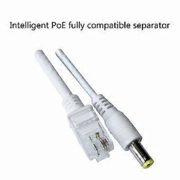 PoE Splitter 12V Utgång med IEEE 802.3af Standard 100M RJ45/DC5521 Ut
