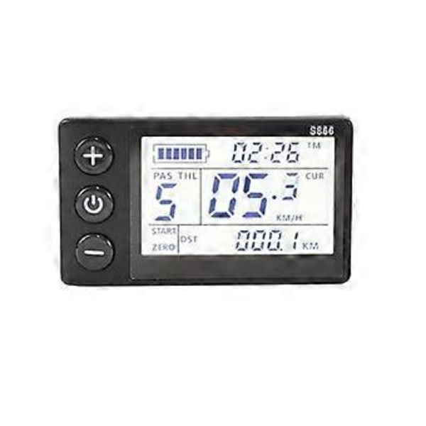 S866 Elektrisk Cykel LCD Display E-cykel Elektrisk Scooter Display Mätare Kontrollpanel Med Vattentät