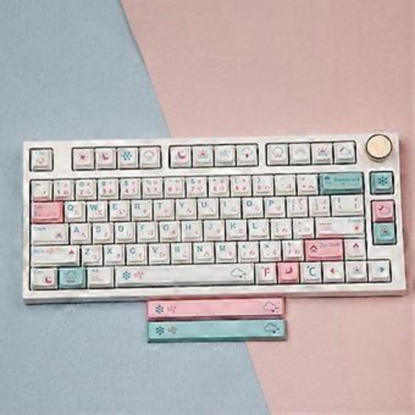 Minimalistiska Vita Tangenter XDA Profil Tangentset för Mekaniska Speltangentbord DIY Personliga Endast Tangenter Japanska