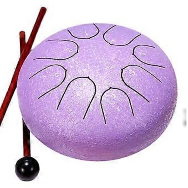6 Tum 8 Toner Ihålig Trumma Stål Tongue Drum Trädgård Regntrumma Stål Tongue Drum Utomhus Regntrumma Lämplig för Nybörjare, D